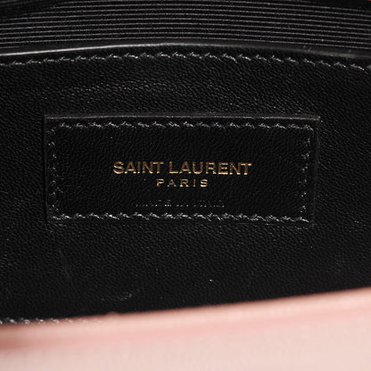 Saint Laurent Grain De Poudre Small Classic Monogram Satchel Pale Pink 6 of 8