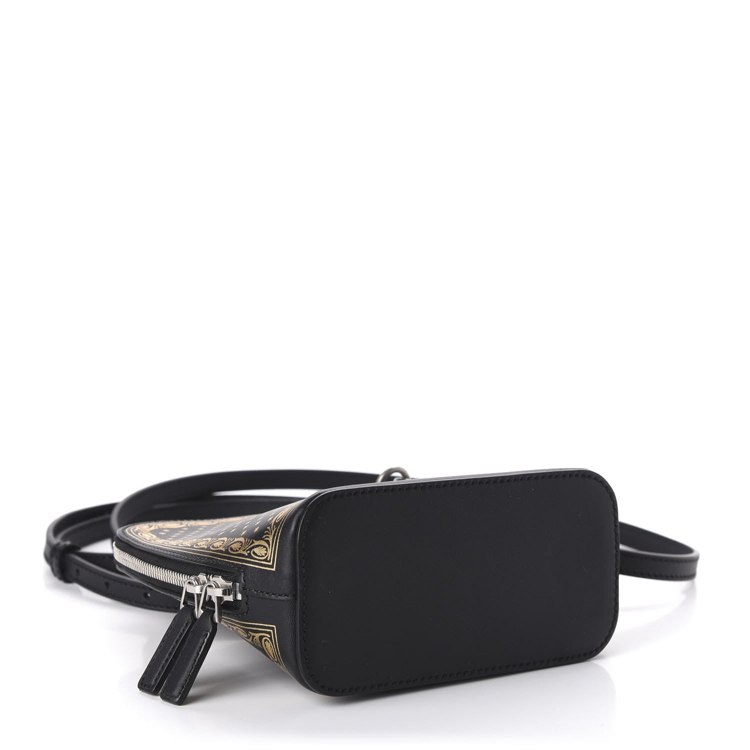 Gucci X SEGA Calfskin GUCCY Stars Mini Dome Shoulder Bag Black Gold 4 of 10