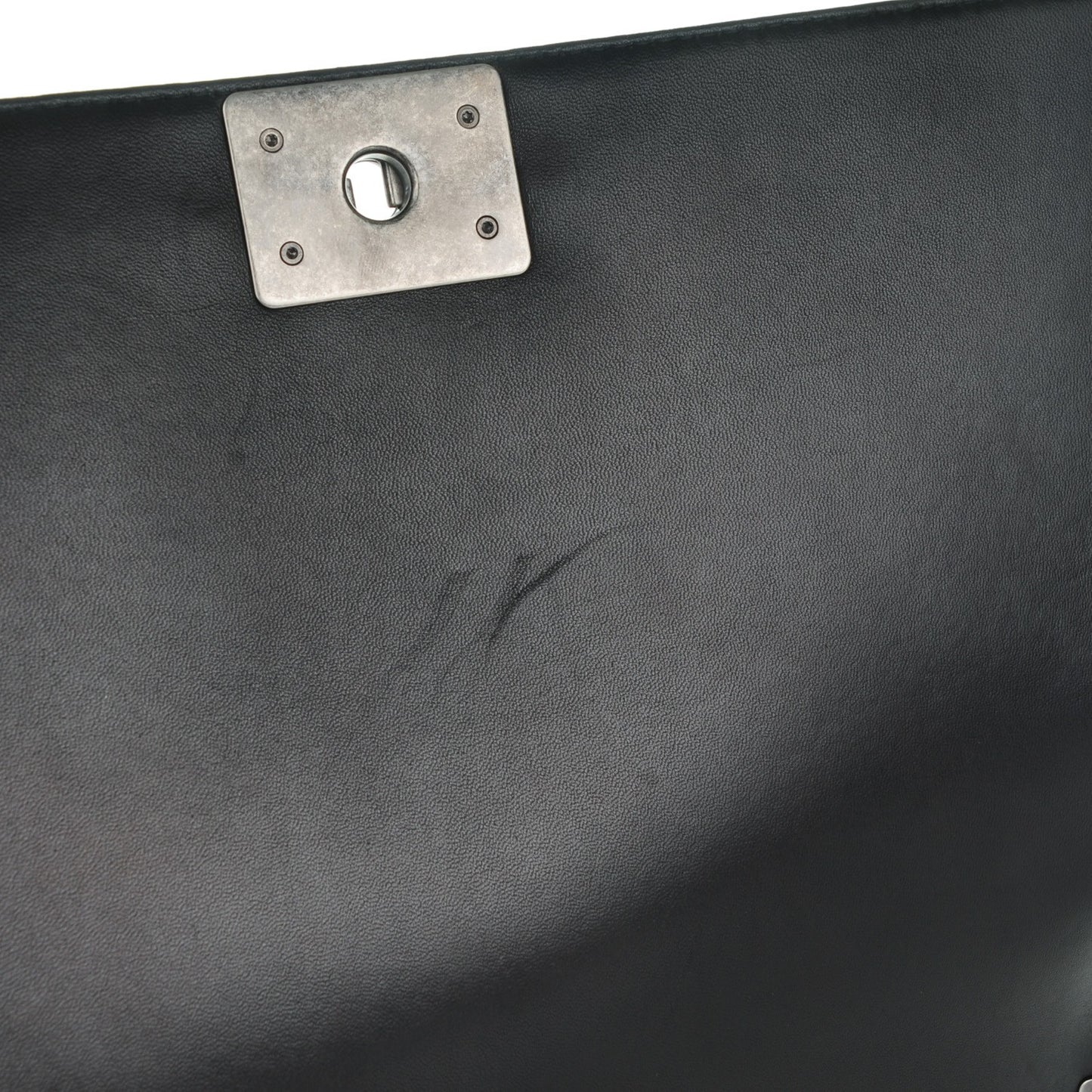 Lambskin Quilted Large Boy Flap Beige Black