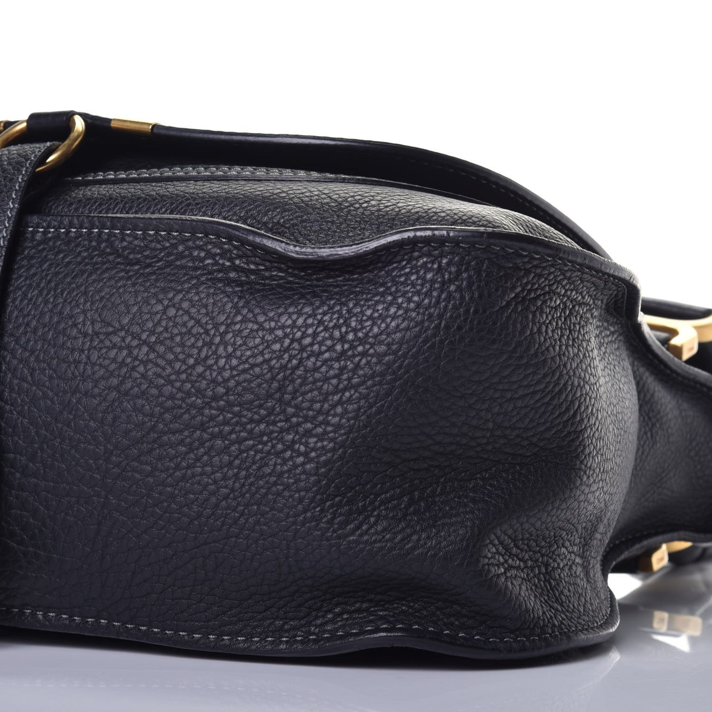 Calfskin Medium Marcie Satchel Black