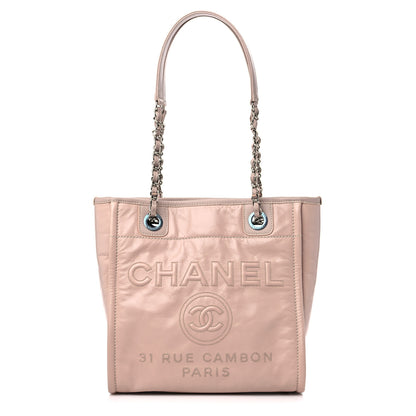 Chanel Glazed Calfskin Mini Deauville Tote Light Pink 1 of 12
