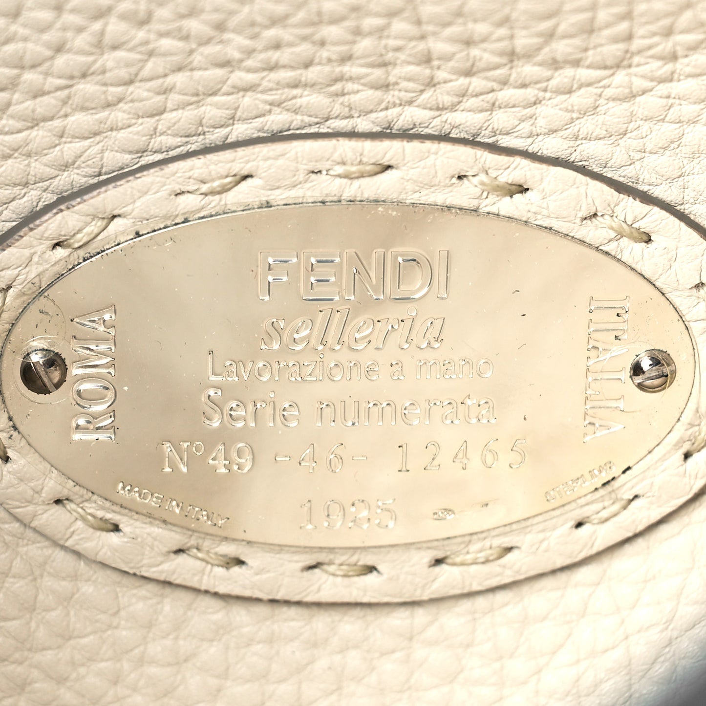 Cuoio Romano Selleria Bi-Color Large Peekaboo Iconic Satchel Asfalto Latte