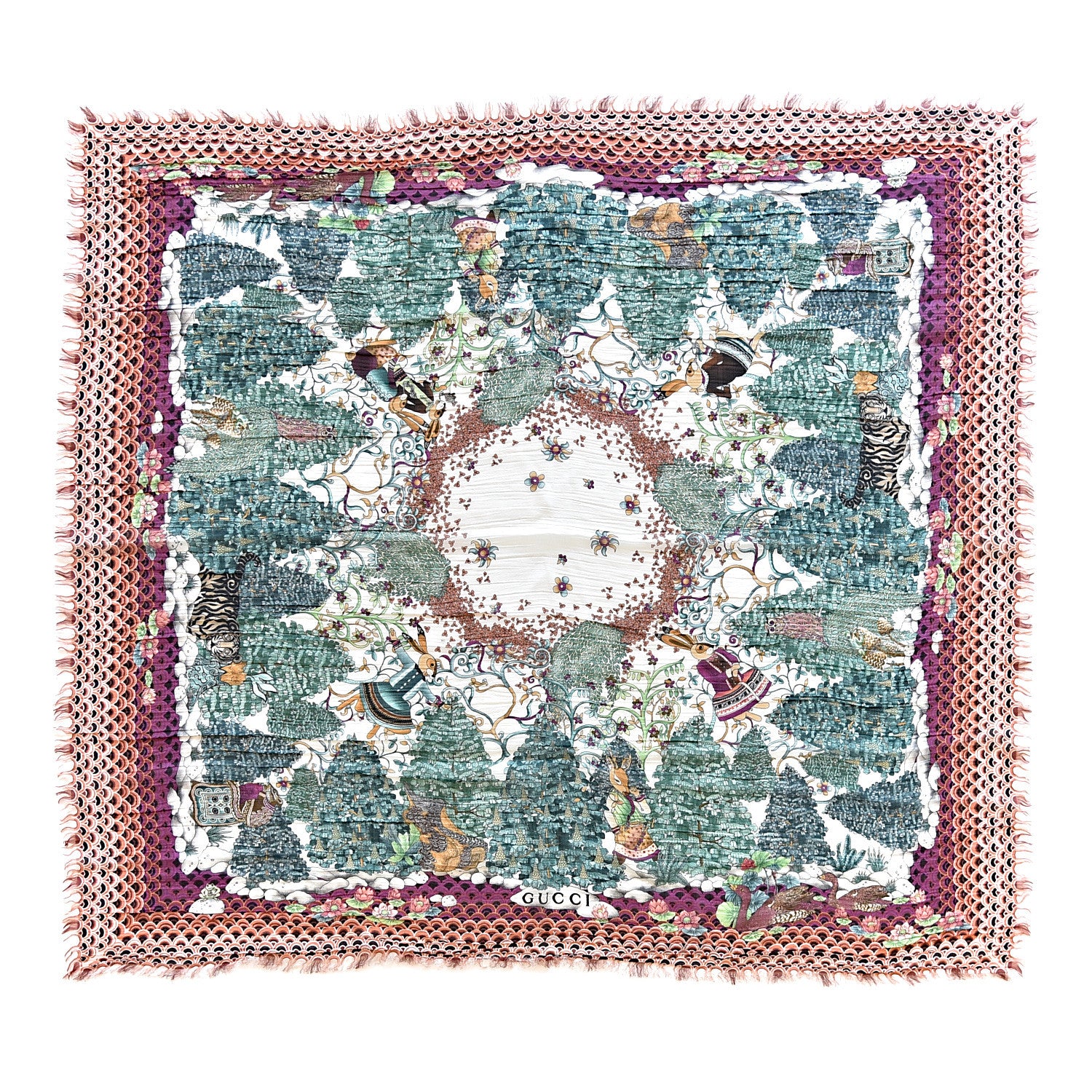 Gucci Silk Square Scarf Multicolor 3 of 5