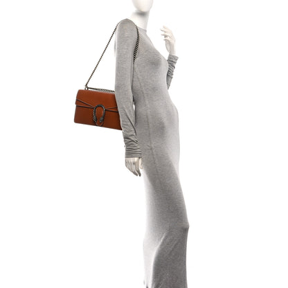 Gucci Calfskin Small Dionysus Shoulder Bag Harness Brown 2 of 11