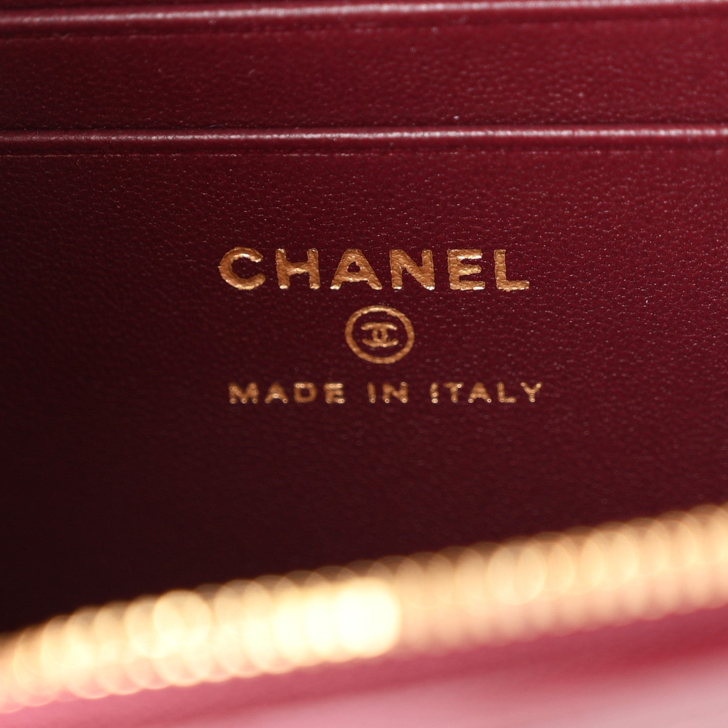 Chanel Calfskin Crocodile Embossed Crococo Exoticoco Vanity With Chain Dark Burgundy 6 of 11