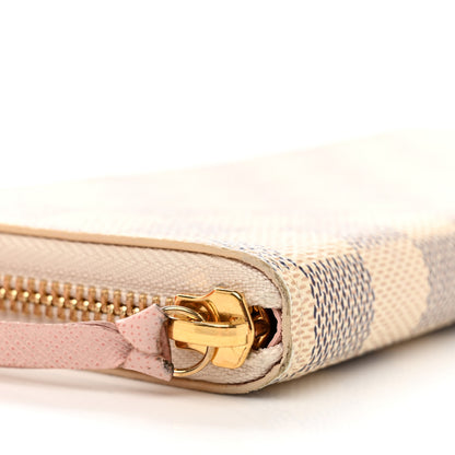 Louis Vuitton Damier Azur Clemence Wallet Rose Ballerine 8 of 10