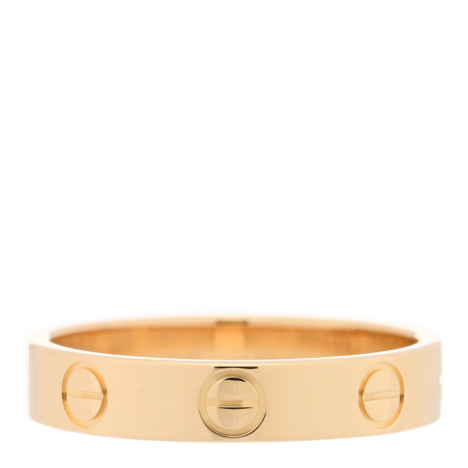 Cartier 18K Yellow Gold 3.5mm LOVE Wedding Band Ring 51 5.75 3 of 4