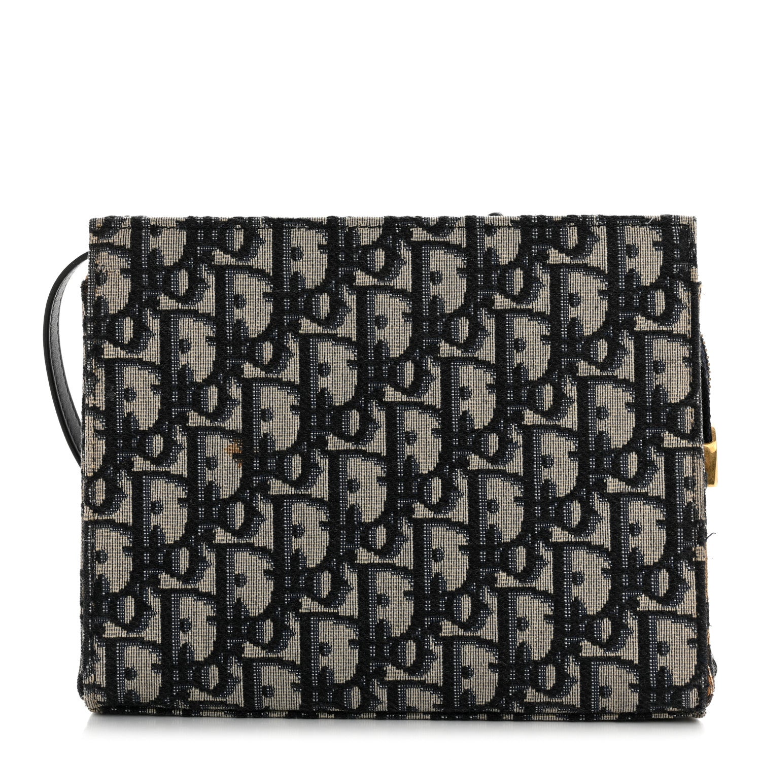 Christian Dior Oblique Zipped Pouch Clutch Blue 1 of 10