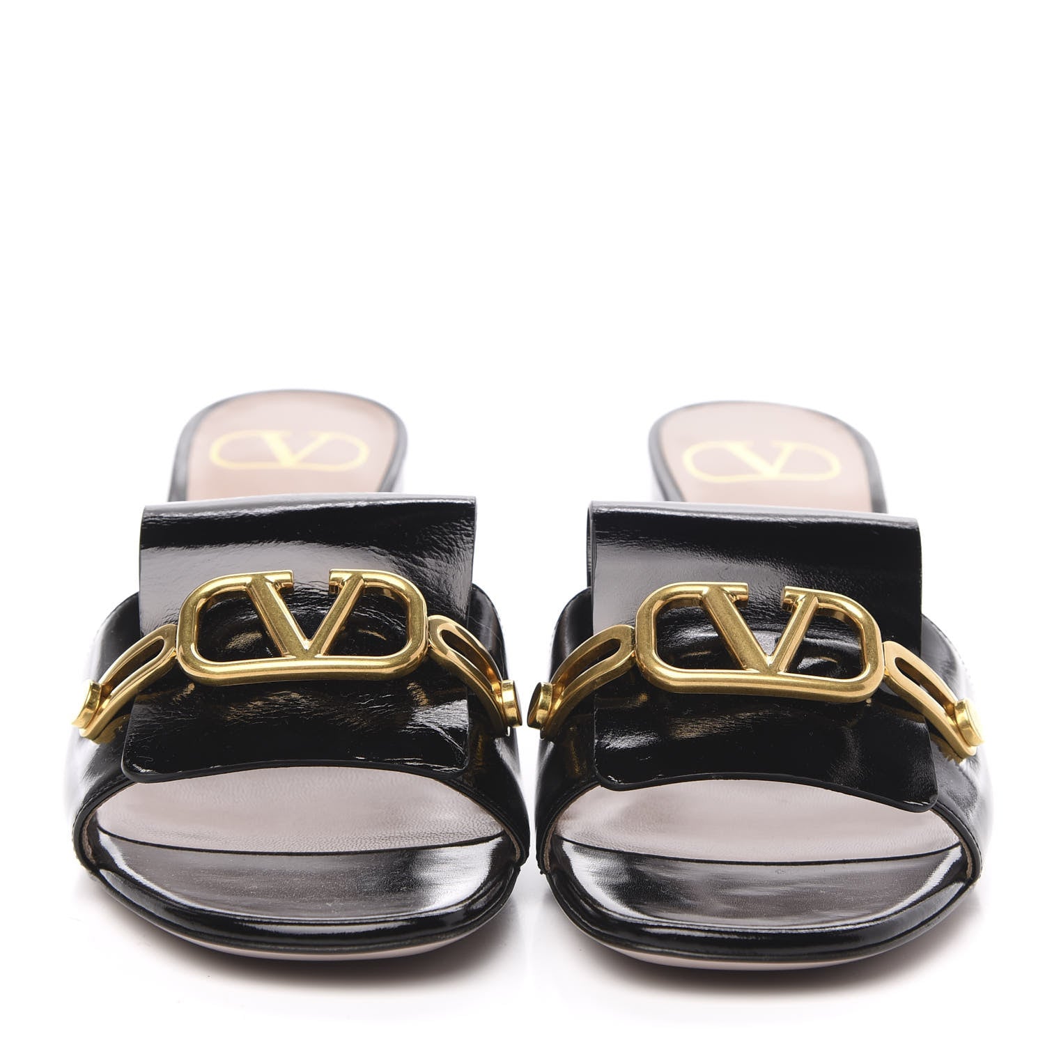 Valentino Garavani Patent VLogo Slides 37 Black 2 of 8