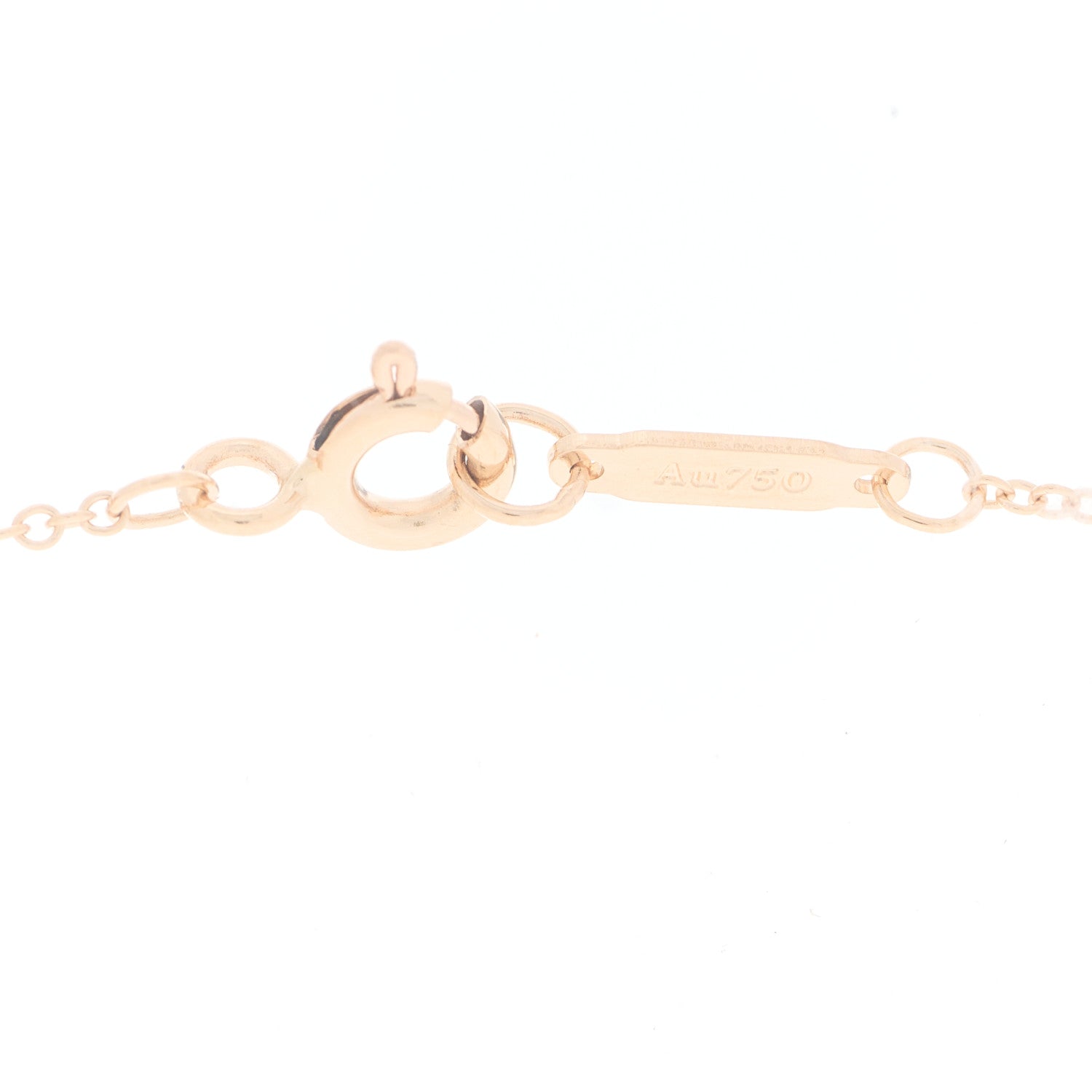 Tiffany 18K Rose Gold Diamond Atlas Pierced Pendant Necklace 5 of 5