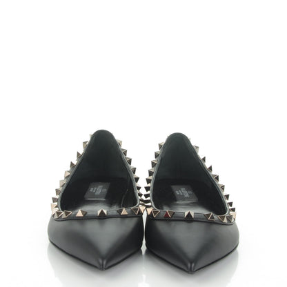Valentino Garavani Nappa Rockstud Ballerina Flats 38.5 Black 2 of 8