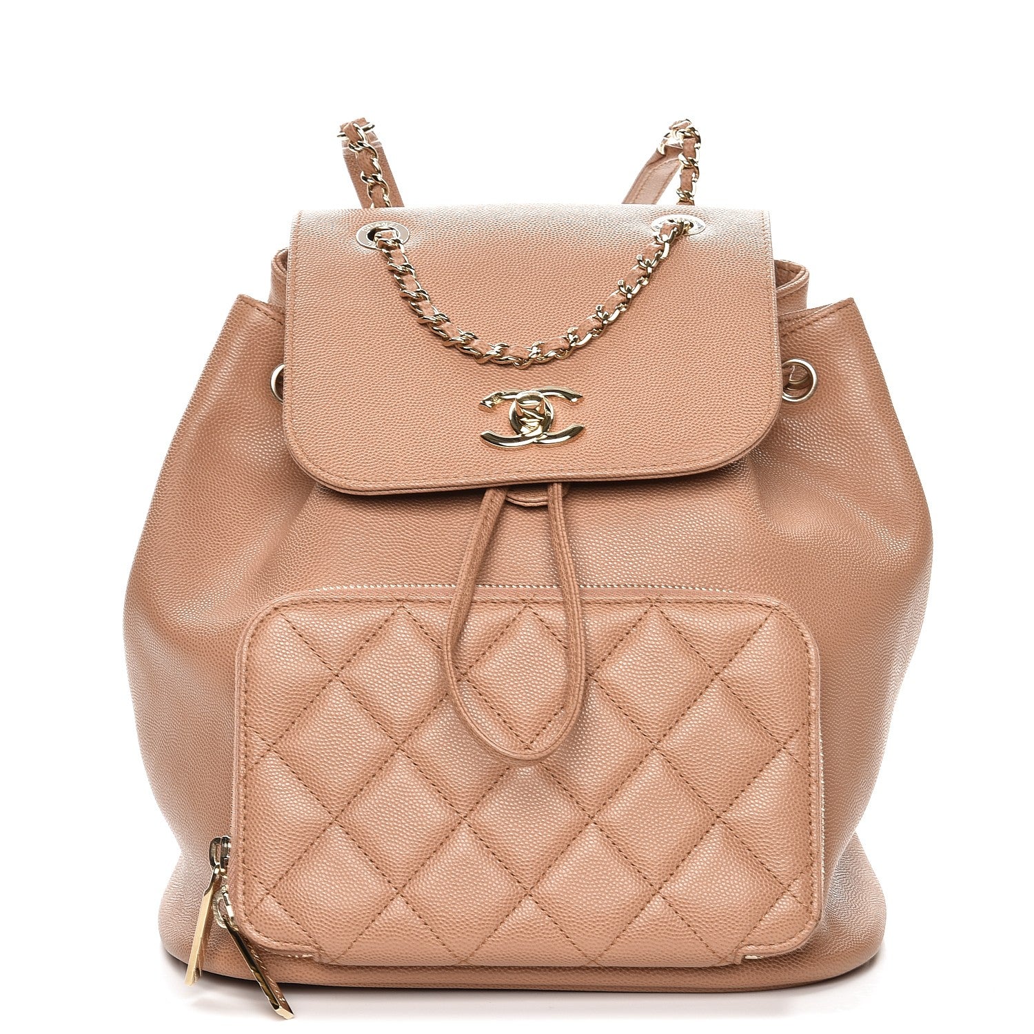 Chanel Caviar Quilted Business Affinity Backpack Beige 1 of 7