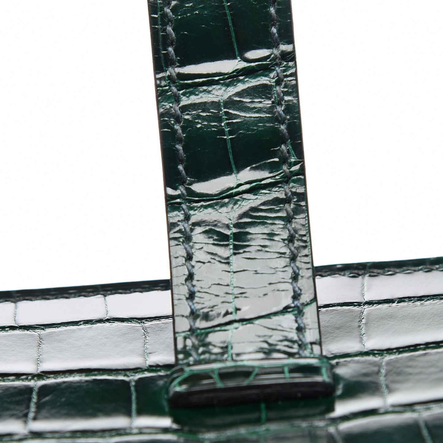 Shiny Alligator Bearn Wallet Vert Fonce