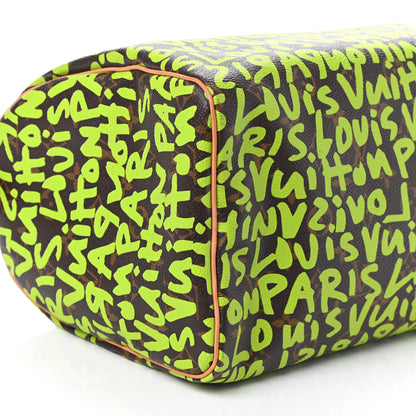 Louis Vuitton Monogram Graffiti Speedy 30 Green 8 of 9