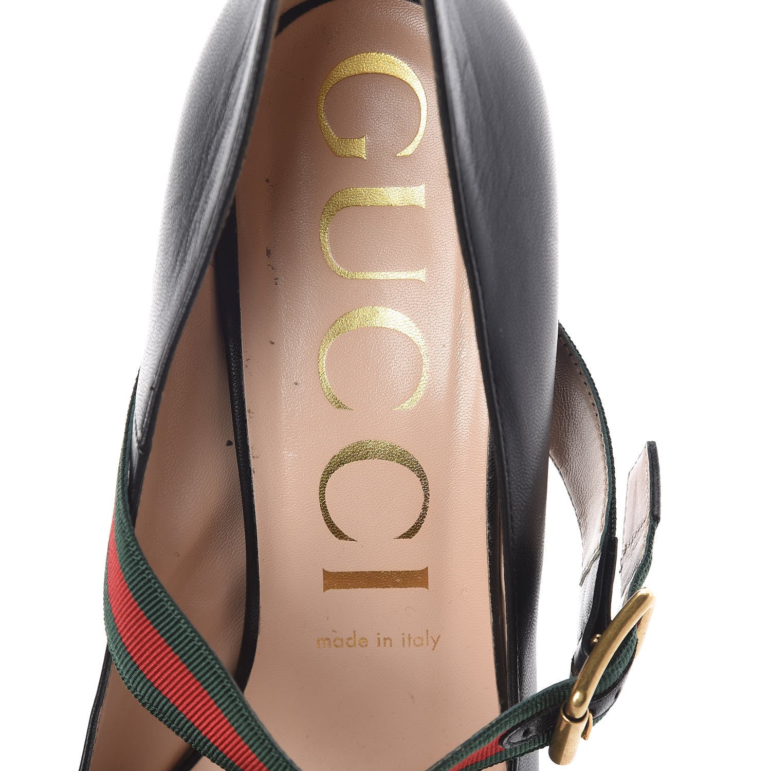 Gucci Malaga Kid Sylvie High Heel Pumps 40.5 Black 5 of 7