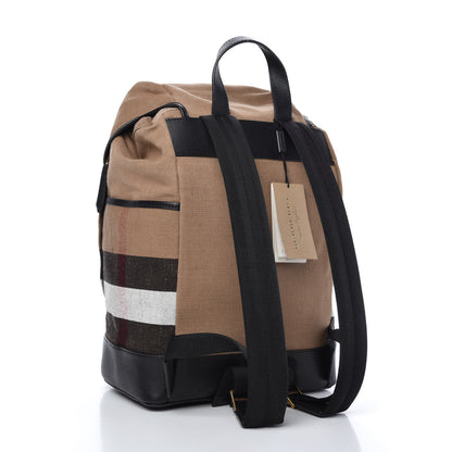 Burberry Canvas Mega Check Drifton Backpack Black 3 of 9