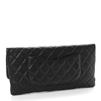 Chanel Caviar Quilted Flap Clutch Black 3 of 10