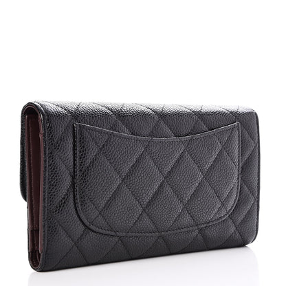 Chanel Caviar Quilted Large Flap Wallet Black 3 of 9