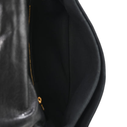 Balenciaga Agneau Giant 12 Gold Hardware Envelope Strap Clutch Black 5 of 10