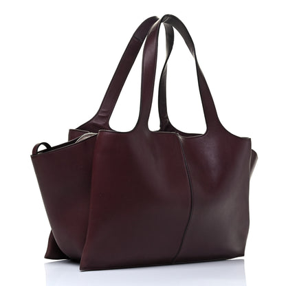 Celine Supple Natural Calfskin Medium Tri-Fold Bag Burgundy 2 of 4