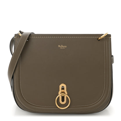 Mulberry Silky Calfskin Amberley Satchel Dark Palm 1 of 10