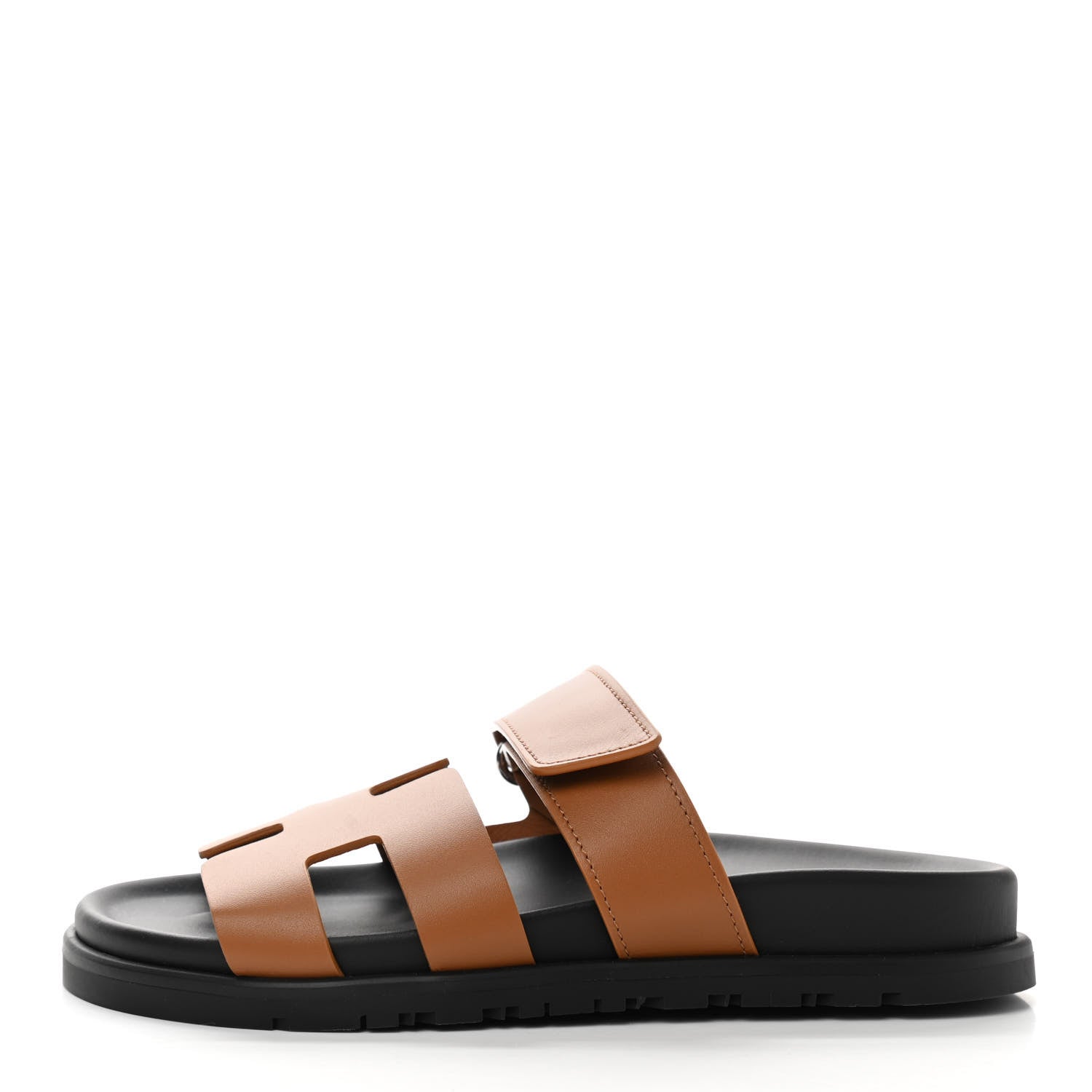 Hermes Calfskin Womens Chypre Sandals 35 Gold 1 of 9