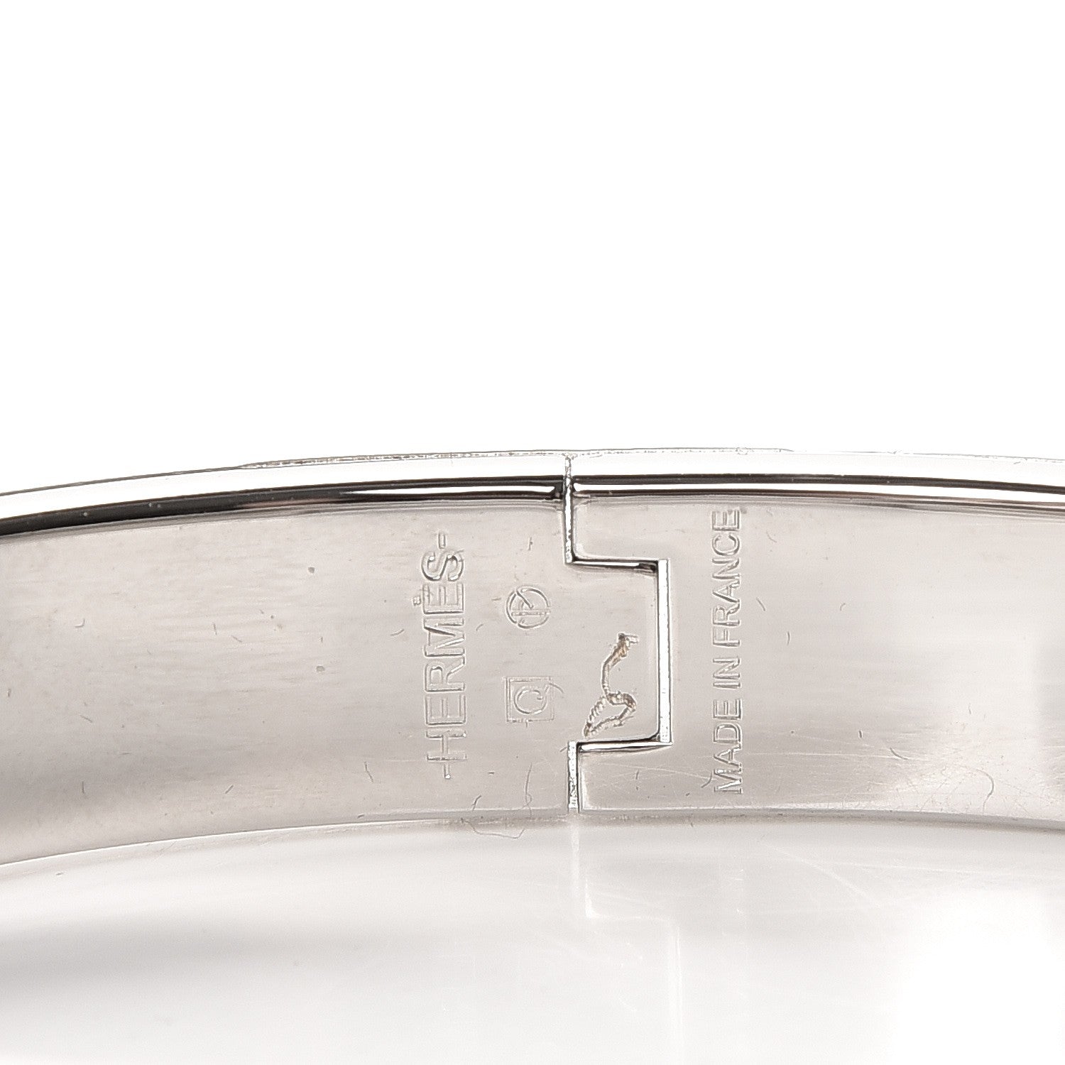 Hermes Enamel Narrow Clic Clac HH Bracelet GM Rouge Vif 3 of 4