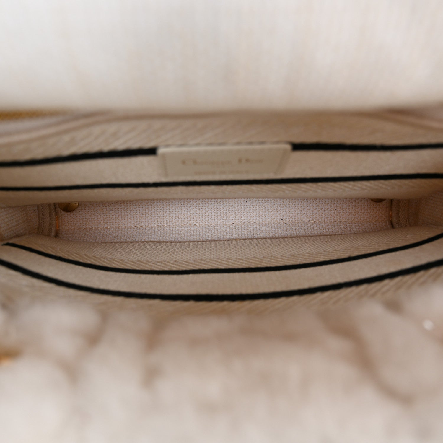 Christian Dior Shearling Cannage Medium Lady D- Lite Ecru 5 of 11