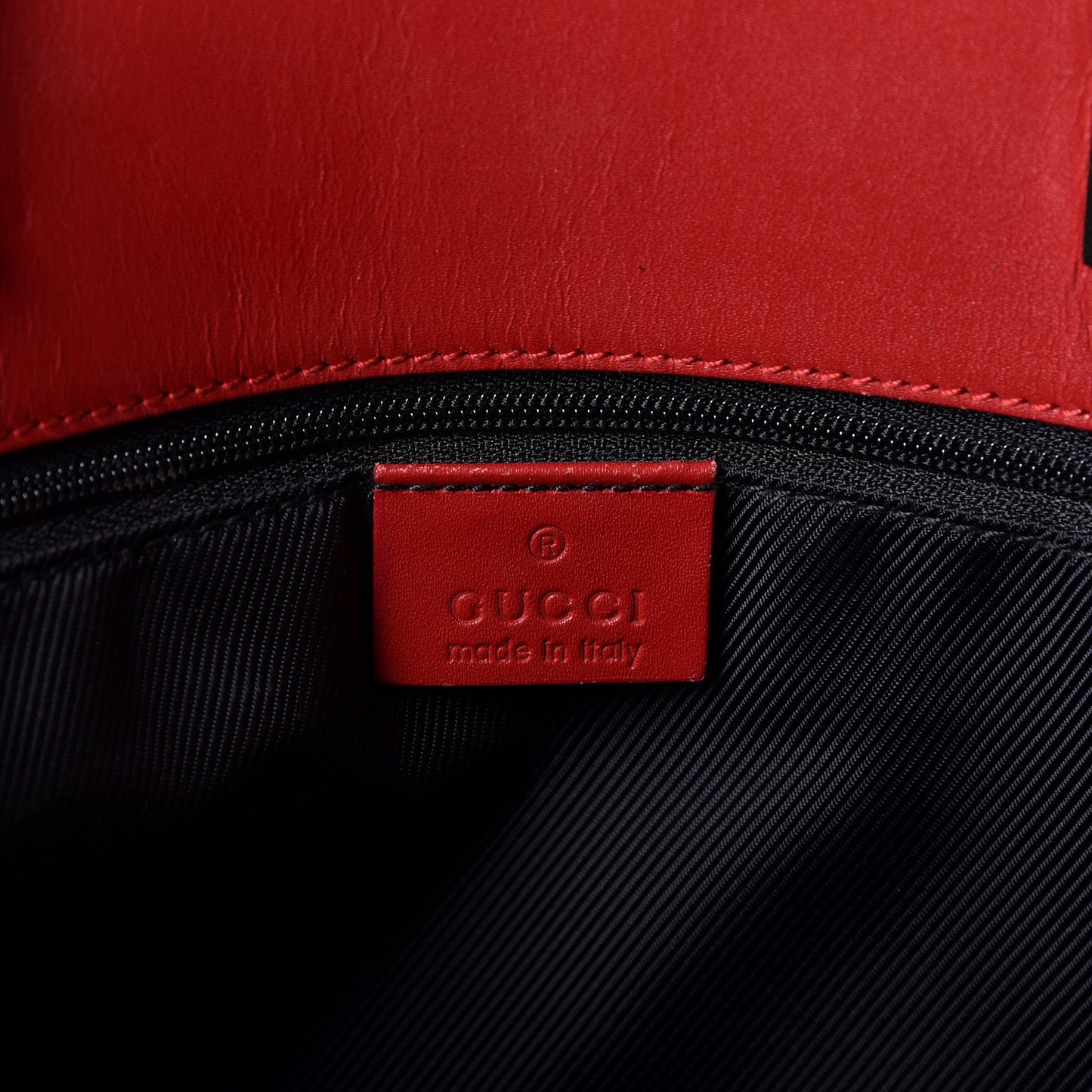 Monogram Large Bucket Tote Navy Red