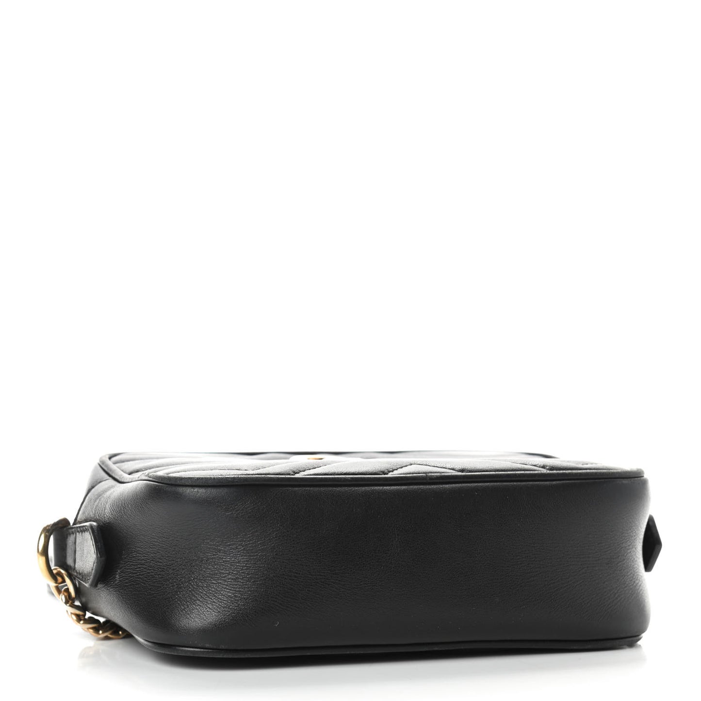 Calfskin Matelasse Mini GG Marmont Chain Shoulder Bag Black
