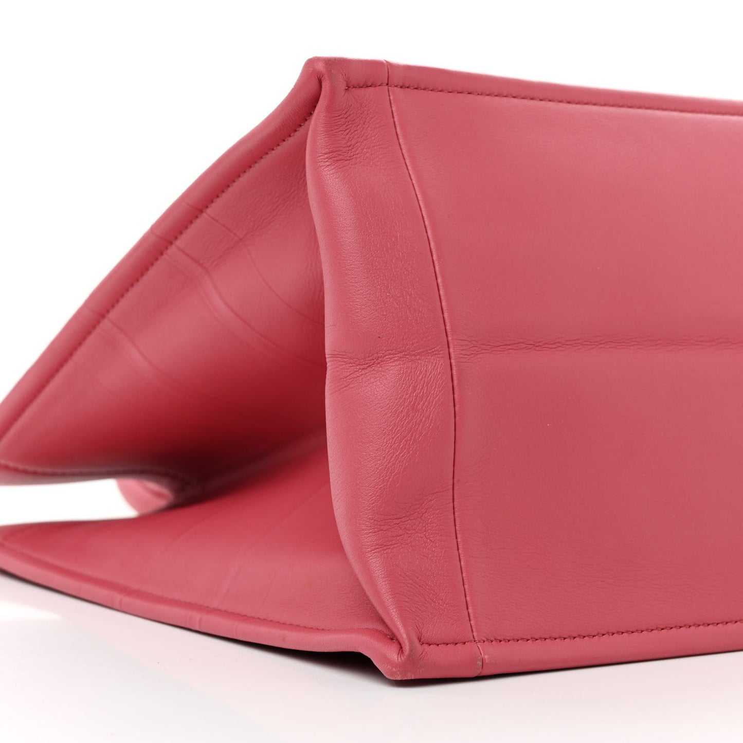 Calfskin Embossed Medium Book Tote Pink