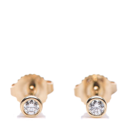 Tiffany 18K Yellow Gold Diamond .10ctw Elsa Peretti Diamonds By The Yard Earrings 1 of 5