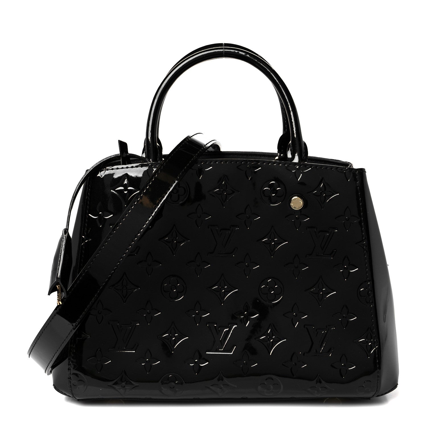 Louis Vuitton Vernis Montaigne BB Black 1 of 10