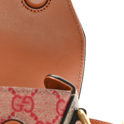 Gucci X DANS LE VERT GG Supreme Monogram Cuoio Web Mini Retro Interlocking G Top Handle Beige Rosso Ebony Harness Brown 13 of 16