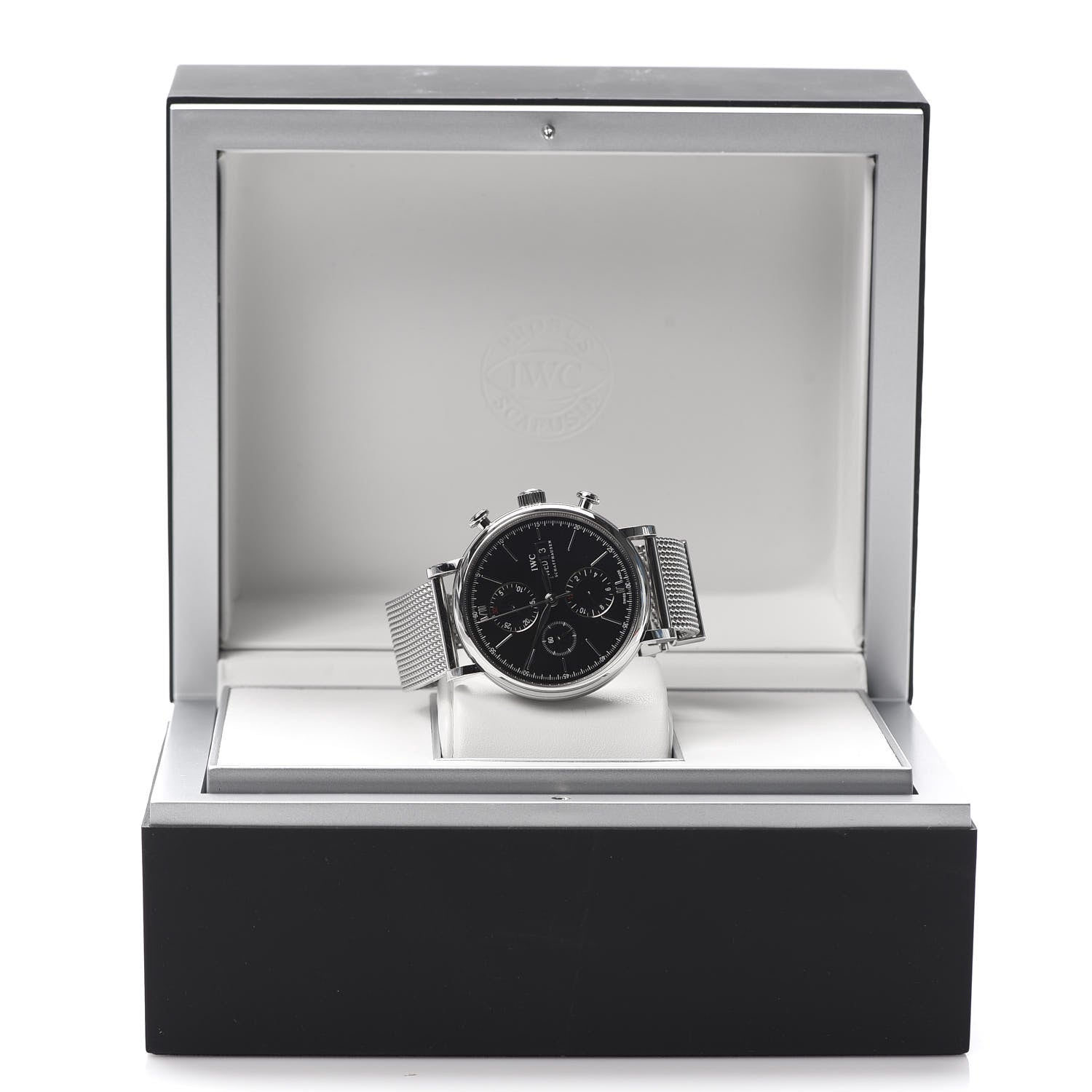 IWC Stainless Steel 42mm Portofino Chronograph Automatic Watch Black IW391030 8 of 8