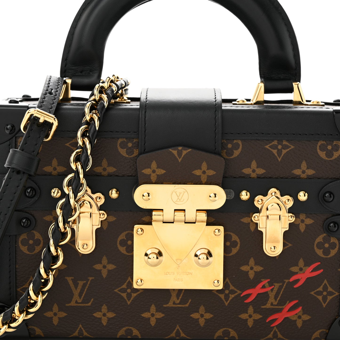 LOUIS VUITTON Monogram Petite Malle Capitale Black