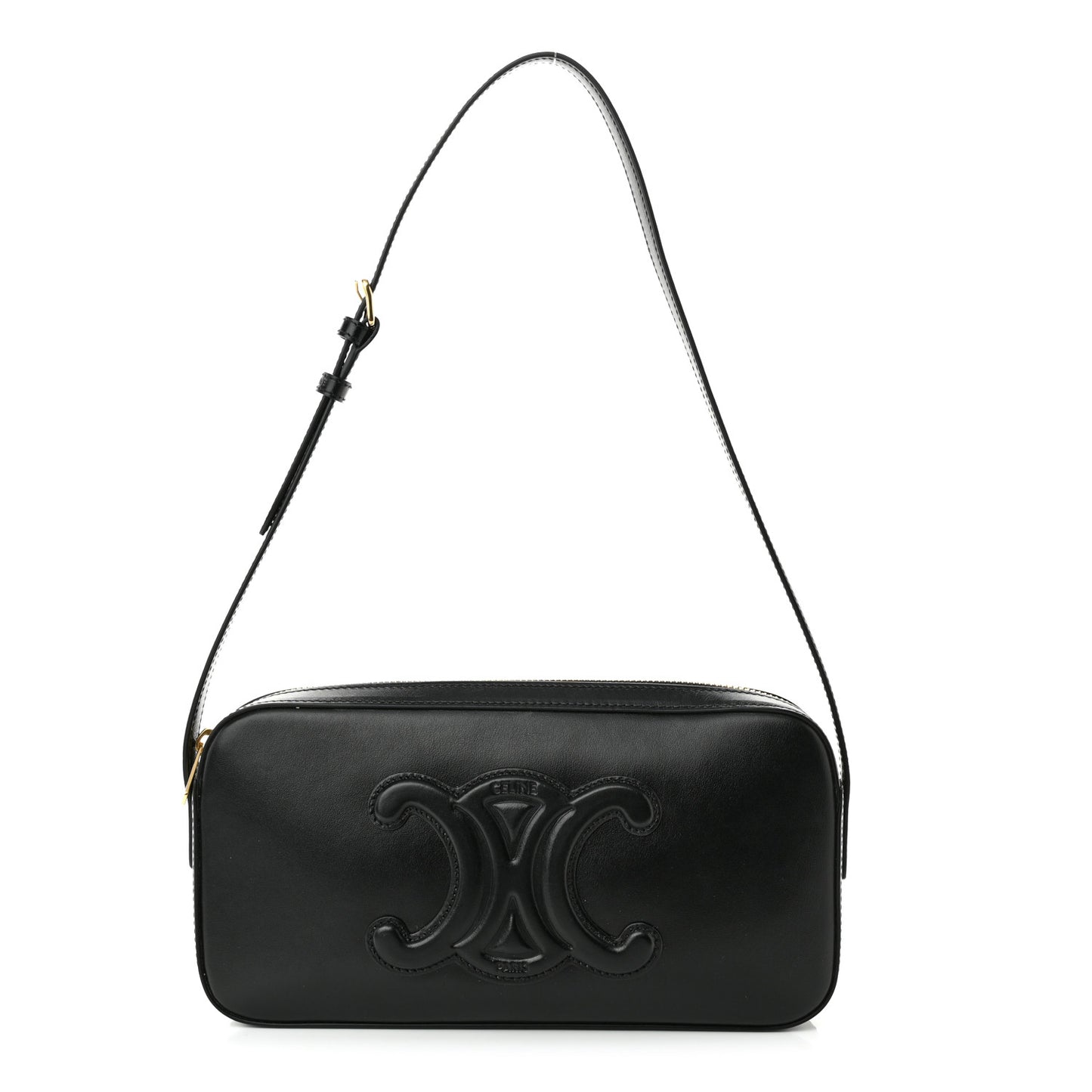 Smooth Calfskin Cuir Triomphe Camera Shoulder Bag Black