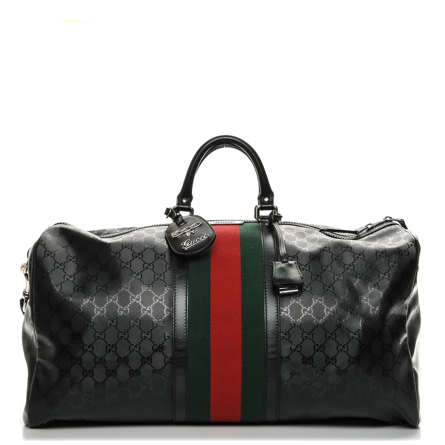 Imprime Monogram Web Carry On Duffle Bag Black