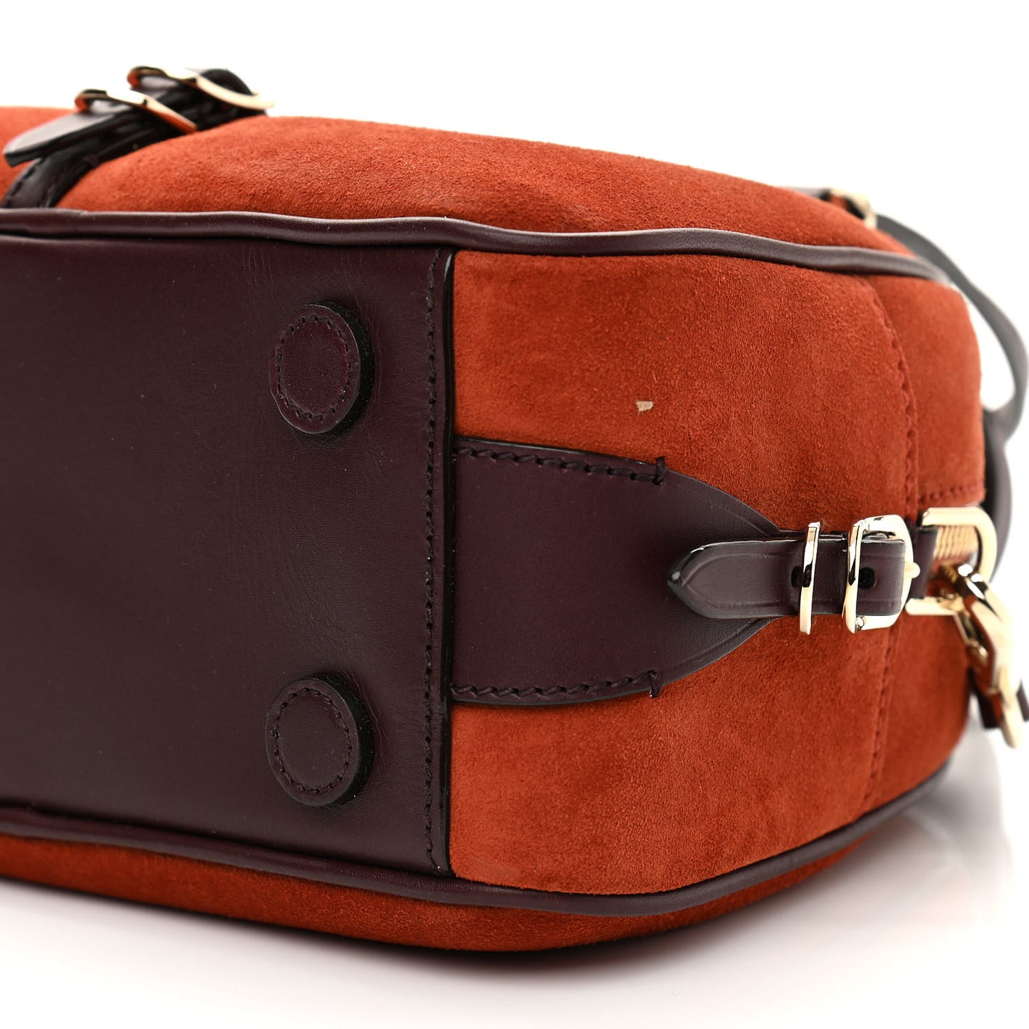 Suede Small Varenne Bowling Bag Brown