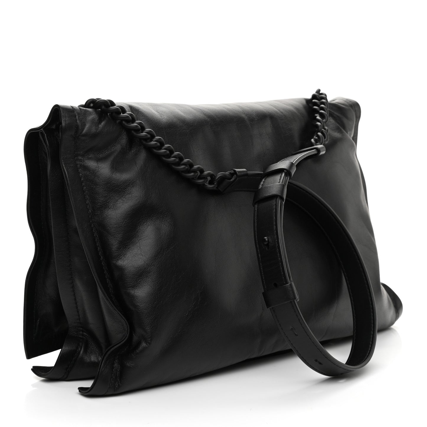 Calfskin Medium Viva Bow Shoulder Bag Black