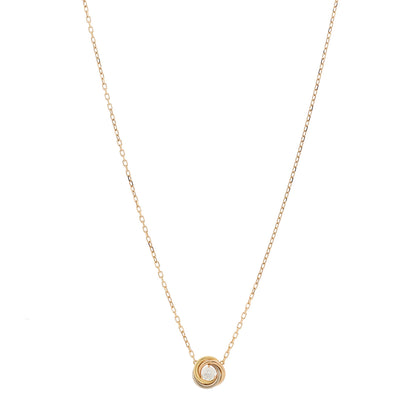 Cartier 18K Pink White Yellow Gold Diamond Trinity De Cartier Pendant Necklace 1 of 10
