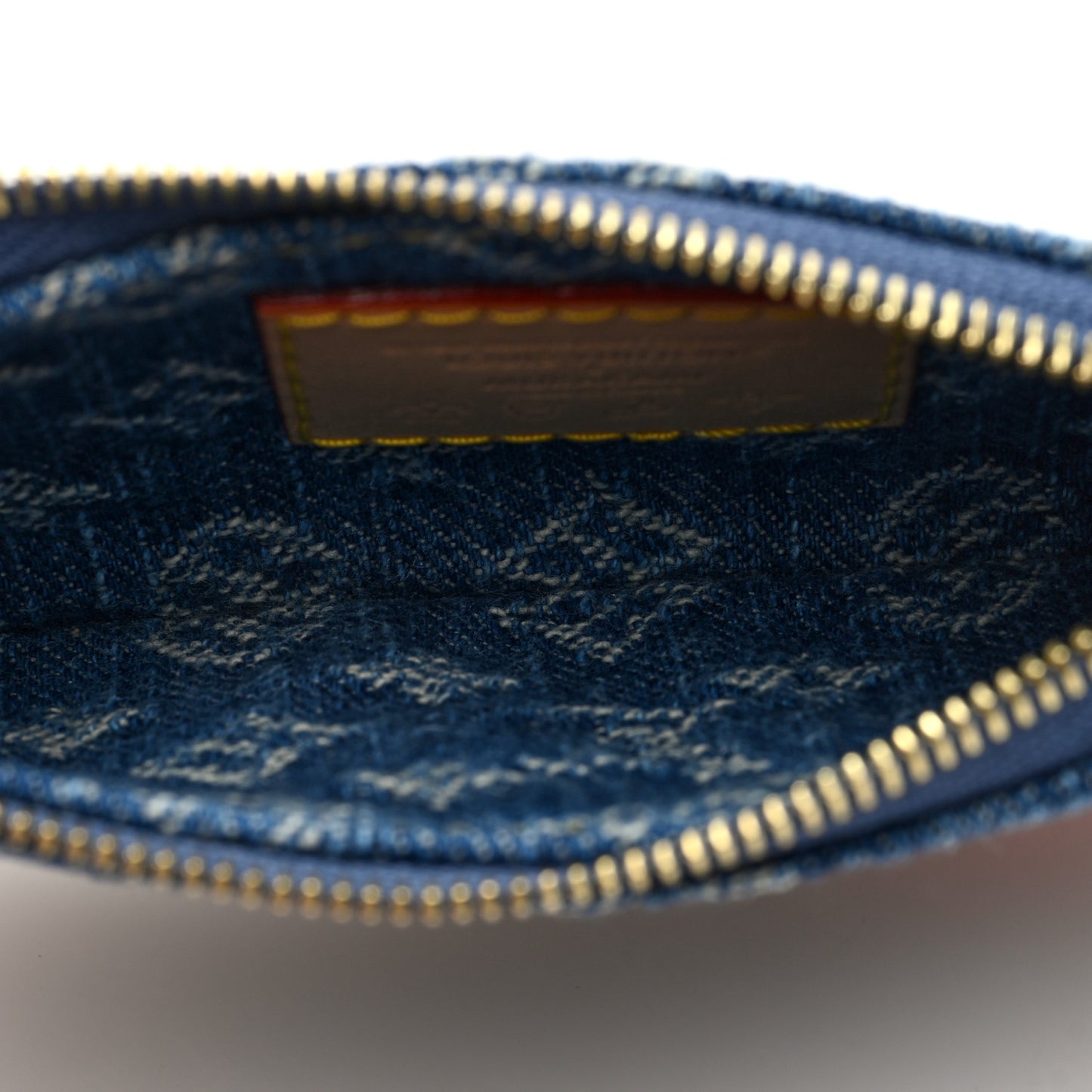 LV X TM Monogram Denim Cerises Key Pouch Blue