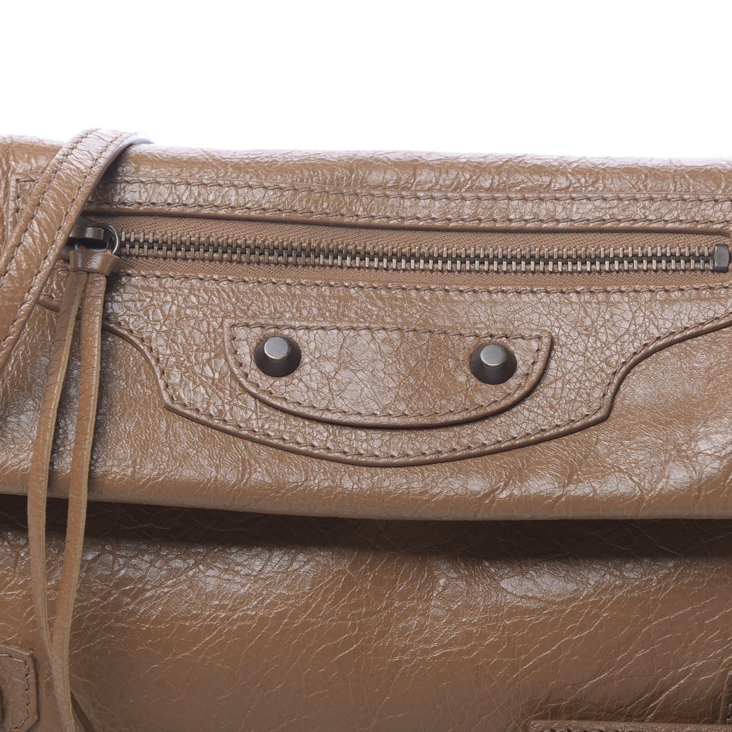Agneau Classic Hardware Envelope Clutch Cannelle