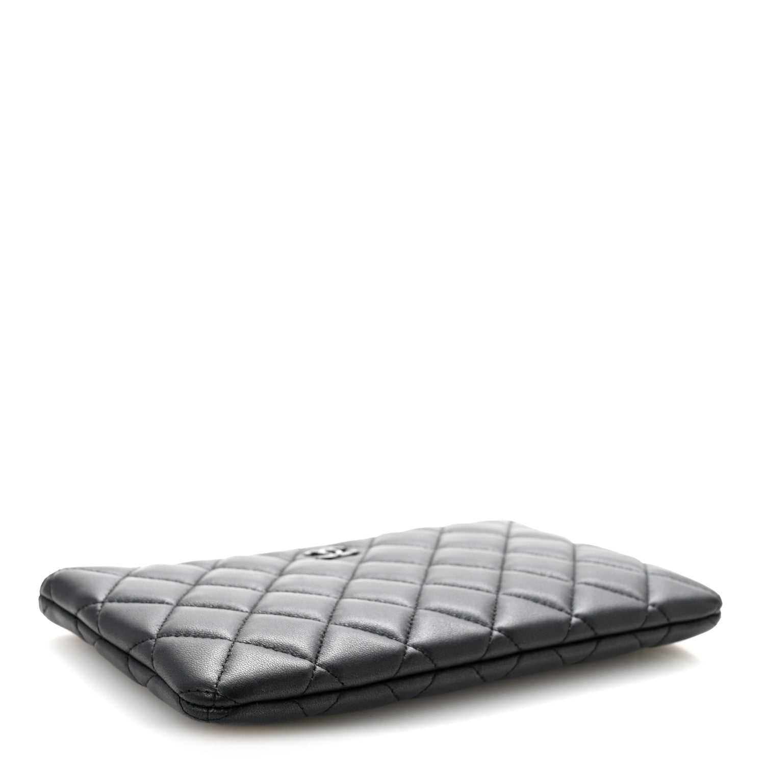 Chanel Pearly Lambskin Quilted Cosmetic Case So Black 4 of 7