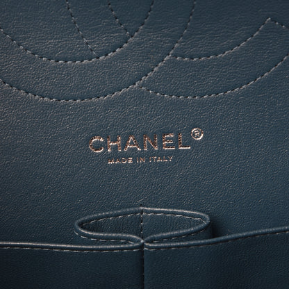 Chanel Pearly Caviar Jumbo Double Flap Blue 6 of 11