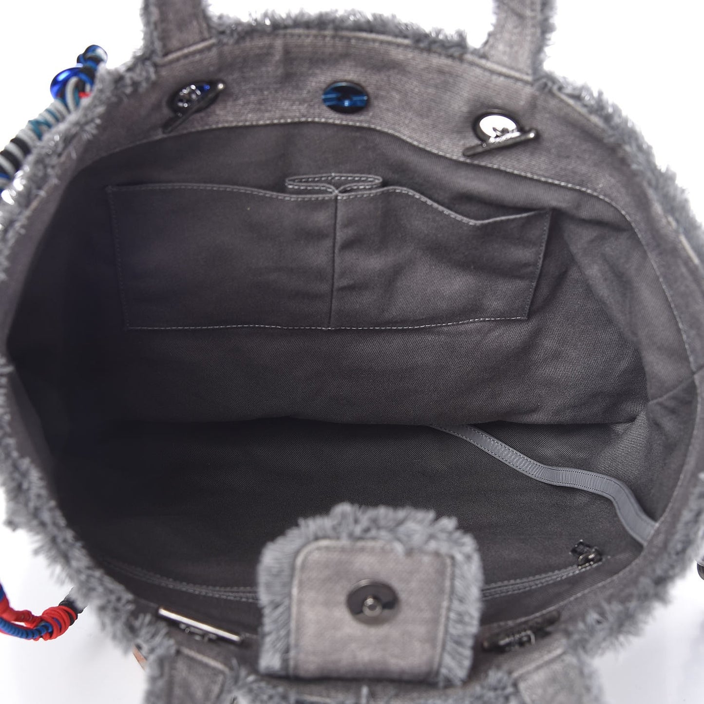 Canvas Large Graffiti Tote Grey