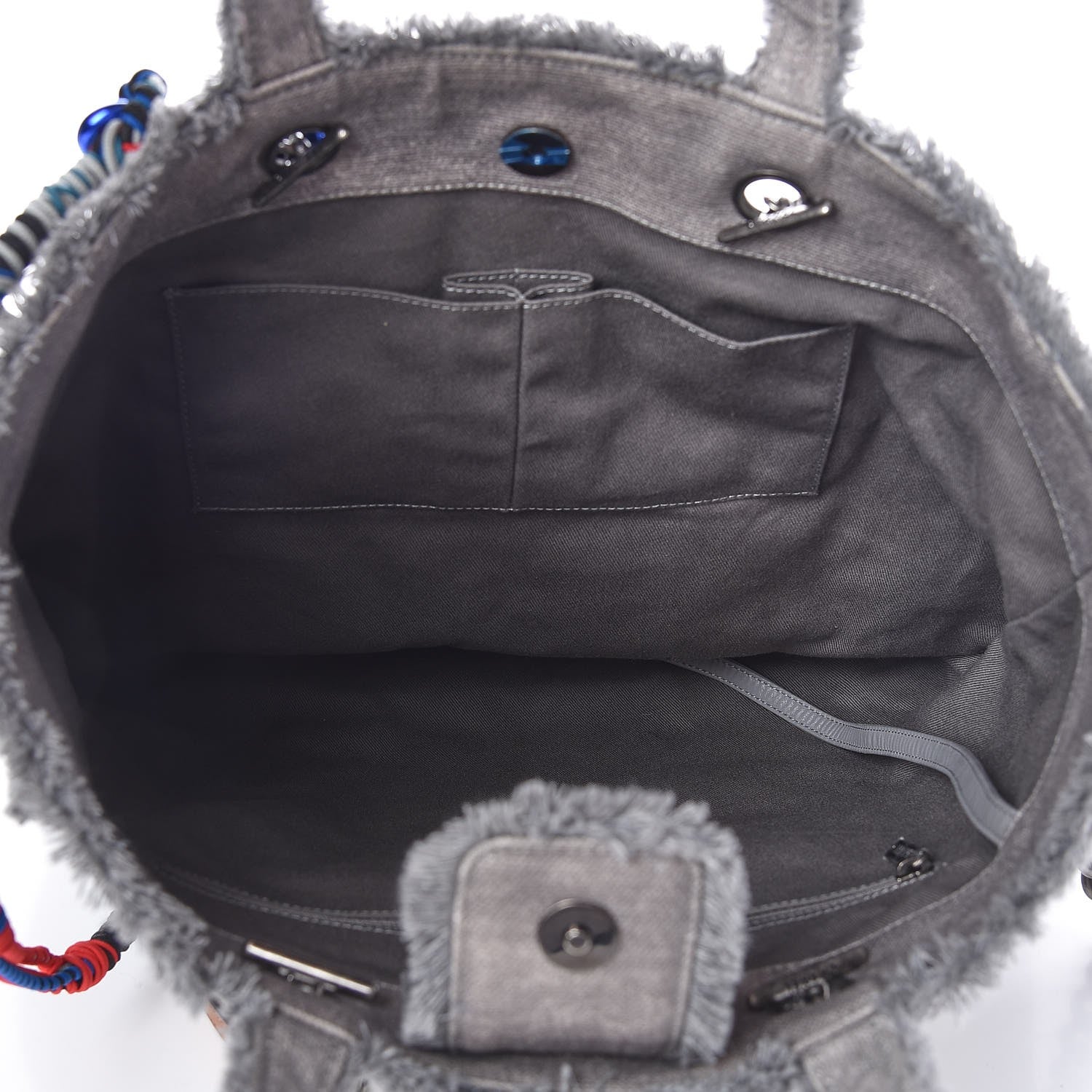 Chanel Canvas Large Graffiti Tote Grey 6 of 10
