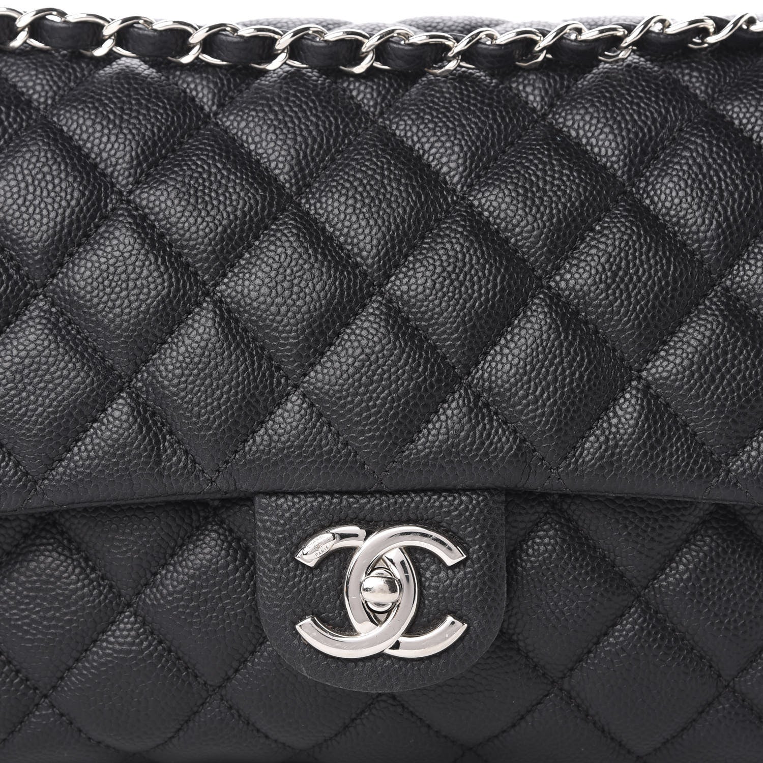Chanel Caviar Quilted Jumbo Easy Flap Black 11 of 11