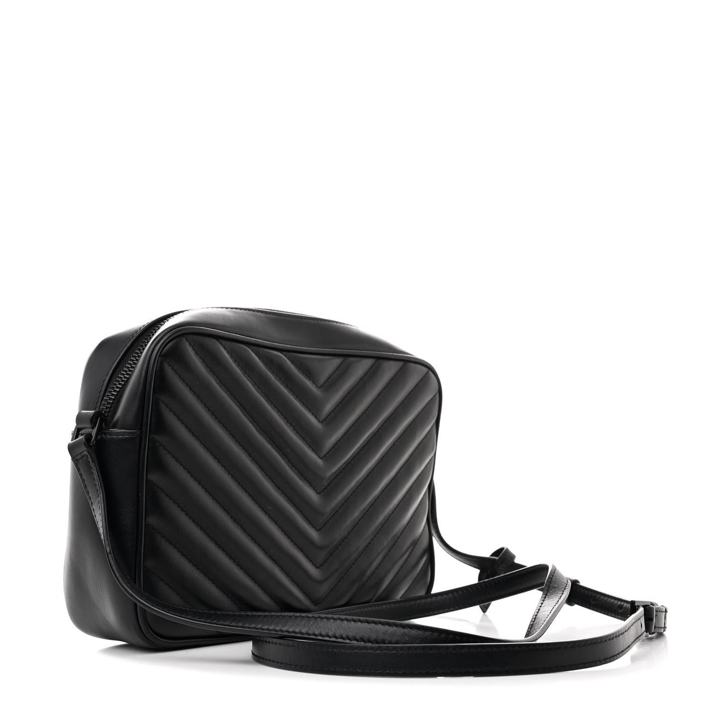 Calfskin Matelasse Monogram Monochrome Lou Camera Bag Black