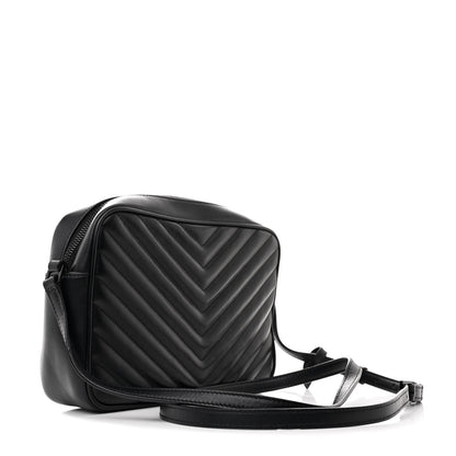 Saint Laurent Calfskin Matelasse Monogram Monochrome Lou Camera Bag Black 3 of 10